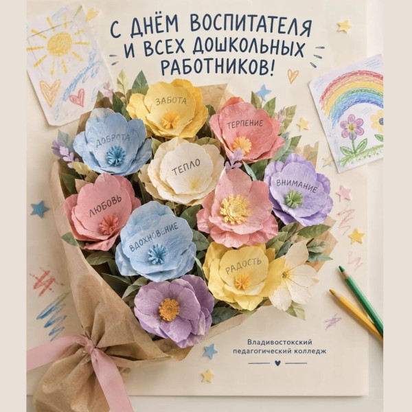 С ДНЁМ ВОСПИТАТЕЛЯ И ВСЕХ ДОШКОЛЬНЫХ РАБОТНИКОВ!